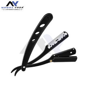 Navaja de Afeitar Profesional de Hoja Recta para Afeitado al Ras, Navaja Clásica Manual para Hombres con Mango Negro para Barberos - Product Image 5