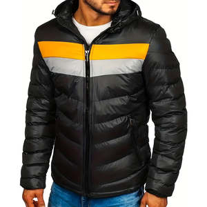 Ropa activa de alta calidad, nuevo diseño, Color sólido, logotipo personalizado, chaqueta acolchada cálida informal con burbujas para hombre, chaqueta de invierno - Product Image 6