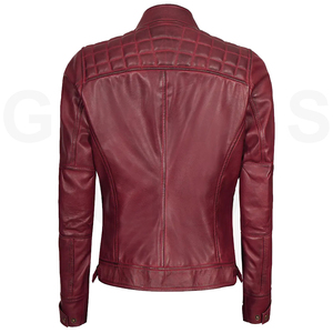 GLOVES Veste en cuir de ville pour femmes Veste en cuir véritable OEM sur mesure Veste en cuir véritable Cool Custom Vintage Veste en cuir véritable pour femmes - Product Image 5