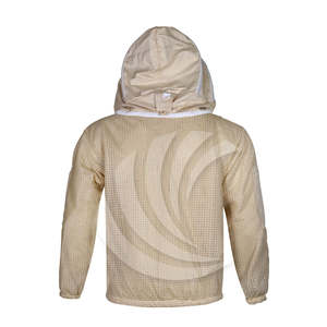 Veste d'apiculteur unisexe beige à 3 couches ventilée, voile de protection élevée pour une utilisation en quatre saisons, fabricant en gros - Product Image 5