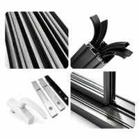 Portes et fenêtres en alliage d'aluminium - Fenêtres coulissantes extérieures en aluminium avec verre insonorisant double couche