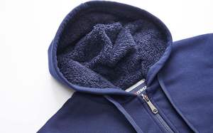 เสื้อมีฮู้ดโอเวอร์ไซส์ผ้าฝ้าย100% สีพื้น - Product Image 4