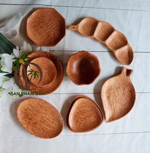 Plats et assiettes en noix de coco, ensembles de tasses en noix de coco, vaisselle, assiette en bois de noix de coco VIETNAM pour salade - Product Image 3
