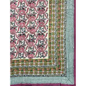 Colcha de Algodón Estampada a Mano de Alta Calidad, Colcha Kantha Hecha a Mano para el Hogar, Diseño Floral de Patchwork para Verano e Invierno - Product Image 3