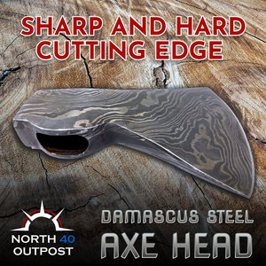 มีดปลายขวานเหล็กดามัสกัสเกรดอุตสาหกรรม - Product Image 5