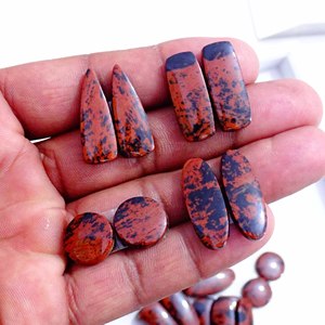 Direct Factory Supply Mahogany <b>Obsidian</b> Quartz Cabochon Natural Loose Pair Gemstones for Jewelry Making on Sale! - Product Image 3