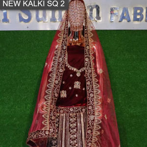 Lehenga rajwadi งานจาร์หนักผ้ากำมะหยี่ออกแบบให้มีสไตล์สามารถยาวได้ถึง1.20ม. 2.5ม. ขอบ dupatta สำหรับฤดูร้อนที่ทันสมัย - Product Image 3