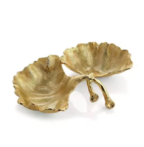 Bandeja DE SERVICIO DE Navidad de artículo lujoso en forma de hoja metálica para hoteles, restaurante, hogar, bares, vajilla decorativa para servir - Product Image 6