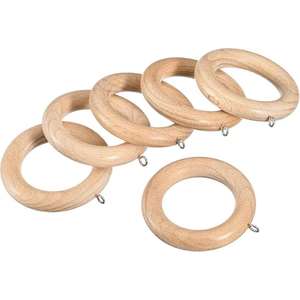 Anneau de rideau en bois rond moderne Accessoires de longueur 5m Anneau de rideau en bois disponible au prix de gros - Product Image 3