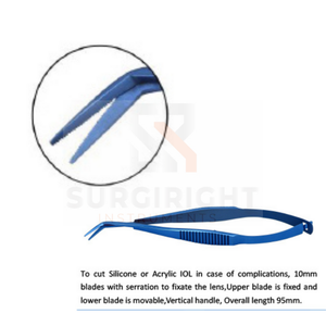 เครื่องมือผ่าตัดตา 12.5 ซม. กรรไกรแคปซูลอโทมี วานาส ไทเทเนียม กรรไกรเยื่อคอนจูนติวา ได้รับการรับรองมาตรฐาน CE ใช้ด้วยมือ SurgiRight - Product Image 3
