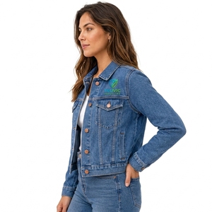 Veste en jean premium pour femme, vêtement décontracté, veste en jean pour femme avec tissu en denim de coton durable, coupe confortable, boutons classiques - Product Image 4