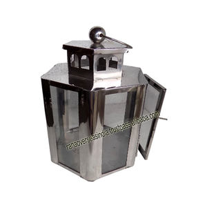 Lanternes hexagonales personnalisées de bougie d'acier inoxydable de nouveauté avec le verre pour la décoration d'anniversaire de Noël Diwali - Product Image 4