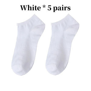 Chaussettes courtes en coton pour hommes, nouvelle mode, respirantes, à bout ouvert, avec élasticité, usage quotidien, logo, absorbant la transpiration - Product Image 6