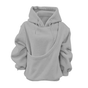 <b>Dog</b> Pocket Fleece Winter Plus Size Pet <b>Carrier</b> Hoodie 100% Cotton Thick Plush Breathable Loose Fit Women's - Product Image 3