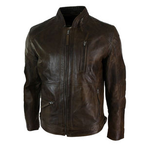 Chaqueta de cuero genuino para hombre, chaqueta de cuero personalizada, abrigo de invierno, chaquetas Softshell de color y diseño personalizados - Product Image 5