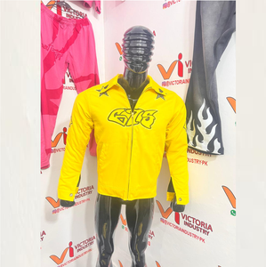 Chaqueta DE TRABAJO acolchada de algodón no tejida impermeable a prueba de viento para hombres con bordado y logotipo de diamantes de imitación Lona de longitud corta - Product Image 6