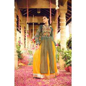 ผ้าเลเฮนกาโชลีแบบเรียบ ผ้าเรยอน แฟลร์ 4 เมตร พร้อมผ้าปัตตาลูกไม้แบบกลับด้านได้ สไตล์ลำลอง กำลังเป็นที่นิยม - Product Image 1