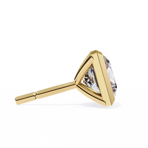 Pendientes de Oro de 18K con Diamantes Cultivados en Laboratorio, Corte Princesa, Engaste Geométrico, Oro Rosa y Oro Blanco, Elegantes y con Estilo - Product Image 2