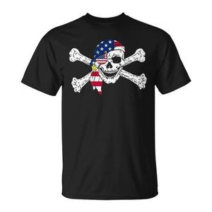 T-shirt Pirata Americano con Bandiera Patriottica USA - Categoria Promozionale - Product Image 1