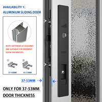 Cerradura Inteligente para Puerta con Ventana Corredera, Llaves Inteligentes de Aleación de Aluminio, Aplicación Tuya, Huella Dactilar, Bluetooth, para Oficina y Hogar