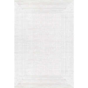 Tapis d'intérieur moderne blanc Netline Home Depot Zett ZE007, 60 % viscose, 40 % acrylique, anti-peluches, facile à nettoyer, durable, 60 % viscose, 40 % acrylique - Product Image 3