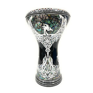 กลองดาร์บูก้า Gawharet El Fan Dragon Abalone สำหรับงานรอยัล ทำด้วยมืออย่างหรูหราจากอะลูมิเนียมชั้นเดียว - Product Image 1