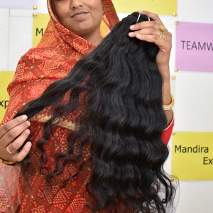 Raw Indian Temple Human Hair Bundles Machine Double Weft Wavy Vendor 100% Unprocessed <b>Cheap</b> Human Hair <b>Extensions</b> - Product Image 3