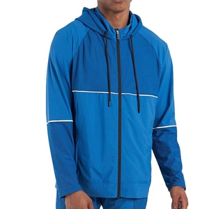Sweat-shirt d'hiver zippé pour homme 2026, très vendu, avec capuche à cordon de serrage, panneaux en maille respirante, motif brodé, 100 % coton - Product Image 1
