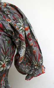 Tradicional bohemio indio bloque de mano algodón impreso nueva moda madre e hija a juego contraste multicolor vestidos conjuntos - Product Image 3