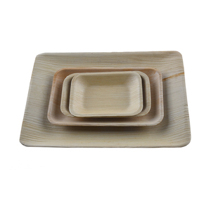 Vaisselle en feuille de palmier biodégradable écologique Assiettes et plateaux jetables de différentes tailles pour les mariages - Product Image 4