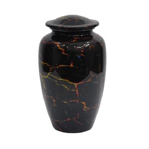 Urnes funéraires classiques en aluminium pour adultes en marbre avec revêtement transparent urnes funéraires en métal fini émail pour cendres humaines - Product Image 5