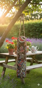 Bolsa de esterilla de Yoga de lona acolchada hecha a mano con estilo, duradera, ligera, de lujo, a la moda, colorida, con estampado Floral, lavable, para viajes en gimnasio - Product Image 4