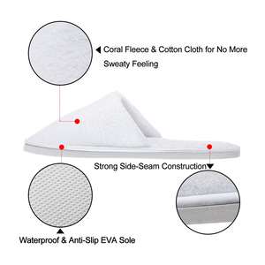 Pantofole <span class=keywords><strong>da</strong></span> <span class=keywords><strong>sposa</strong></span> per la casa dell'hotel in pile di corallo di lusso di vendita calda della fabbrica con suola in EVA - Product Image 2