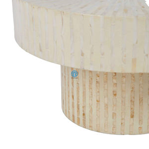 La mejor opción de accesorios de decoración de mesa de centro MOP, mesas de centro blancas redondas con Incrustaciones de nácar elegantes en la sala de estar - Product Image 5