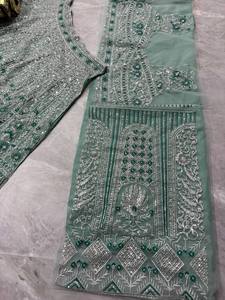 Lehenga Choli en Tissu Doux Gaufré de Qualité Supérieure, 4 Mètres, Coupe Évasée, Séchage Rapide, Style Moderne, Toutes Saisons, Coupe Classique, Idéal pour Fêtes et Mariages - Product Image 4