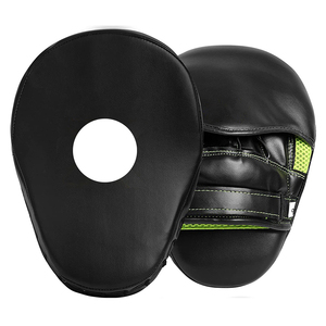 Bouclier de coup de pied de karaté avec logo personnalisé de haute qualité Thai Kick Boxing Strike coussinet de bras incurvé MMA Focus Muay Punch Shield Training - Product Image 5