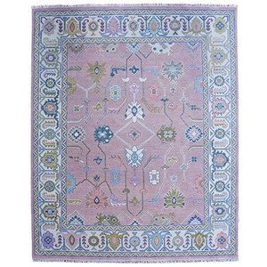 Tapis turc Oushak de luxe en laine tuftée à la main, taille personnalisée, style vintage, antidérapant, tapis oriental pour salon - Product Image 1