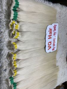 Extensions de cheveux humains haut russes blond cendré de haute qualité VIP en vrac cheveux vietnamiens à extrémités épaisses - Product Image 3