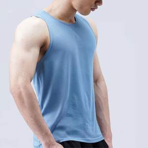 Camiseta sin Mangas Deportiva Personalizada al por Mayor de Alta Calidad para Hombre, Cuello Redondo Acanalado, Secado Rápido, Transpirable, para Gimnasio y Fitness de Verano - Product Image 3