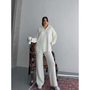 ชุดเสื้อสเวตเตอร์ถักซิปสำหรับผู้หญิง รุ่น 1556 - Product Image 3