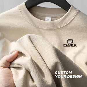 T-shirts pour hommes de haute qualité, cool, pour jeunes, 260 grammes, vente en gros, personnalisés, col rond, manches courtes, respirants, en coton/polyester, blancs, unis - Product Image 6