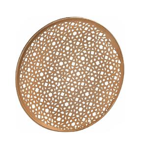 ถาดโลหะกลมสำหรับตกแต่งโต๊ะทำจากทองเหลืองมีรูพรุนดีไซน์คลาสสิกถาดเสิร์ฟแบบกลมทำด้วยมือ - Product Image 2