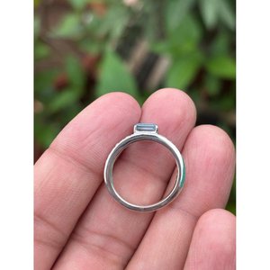 Vintage <b>Emerald</b> Blue Topaz <b>Ring</b> 925 Sterling <b>Silver</b> Handmade Gemstone <b>Ring</b> Wholesale Jewelry Supplier - Product Image 3