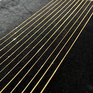 Murao Japan 18K Real Gold <b>fine</b> <b>Chains</b> <b>Necklace</b> Unisex Solid Yellow Gold Jewelry High Quality Link <b>Chain</b> Men Women thin light - Product Image 2