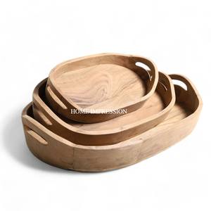 Bandeja de Madera Natural de Grado Alimenticio de un Solo Nivel, Tamaño y Color Personalizables, Organización de Almacenamiento de Alta Calidad para Uso Doméstico - Product Image 1