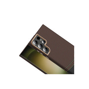 Coque de protection en silicone à texture fibre de carbone compatible MagSafe pour Samsung Galaxy S24 Ultra, style noir-marine 13 Pro - Product Image 5