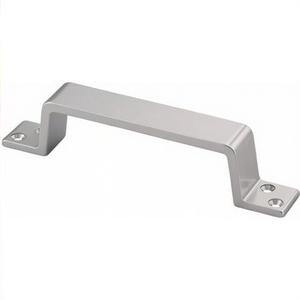 HERMETA Aluminum <b>Silver</b> Furniture Handle <b>Knob</b> 420mm Length 34mm Width 150mm Height 21mm Thickness 4 Holes 150mm Width 420mm - Product Image 3