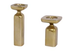 Juego de Portavelas Cónicos de Oro Antiguo, Candelabros de Metal Modernos para Decoración del Hogar, Estilo Nórdico, Geométrico Elegante - Product Image 5