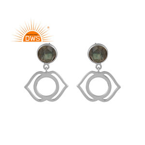 Pendientes colgantes de piedras preciosas de labradorita Natural de plata de ley fina de último diseño, joyería personalizada para mujer, regalo para ella - Product Image 1