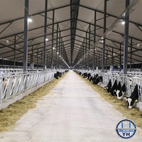 Structure en acier léger préfabriquée à bas prix pour hangar d'élevage de vaches et de moutons